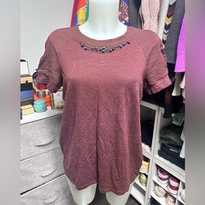 Fabiana Filippi women’s silk and linen beaded tee